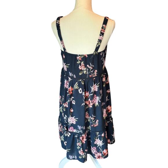 Xhiliration size small floral sundress Cutouts Pretty Cottage Boho Mini Micro - Picture 2 of 9